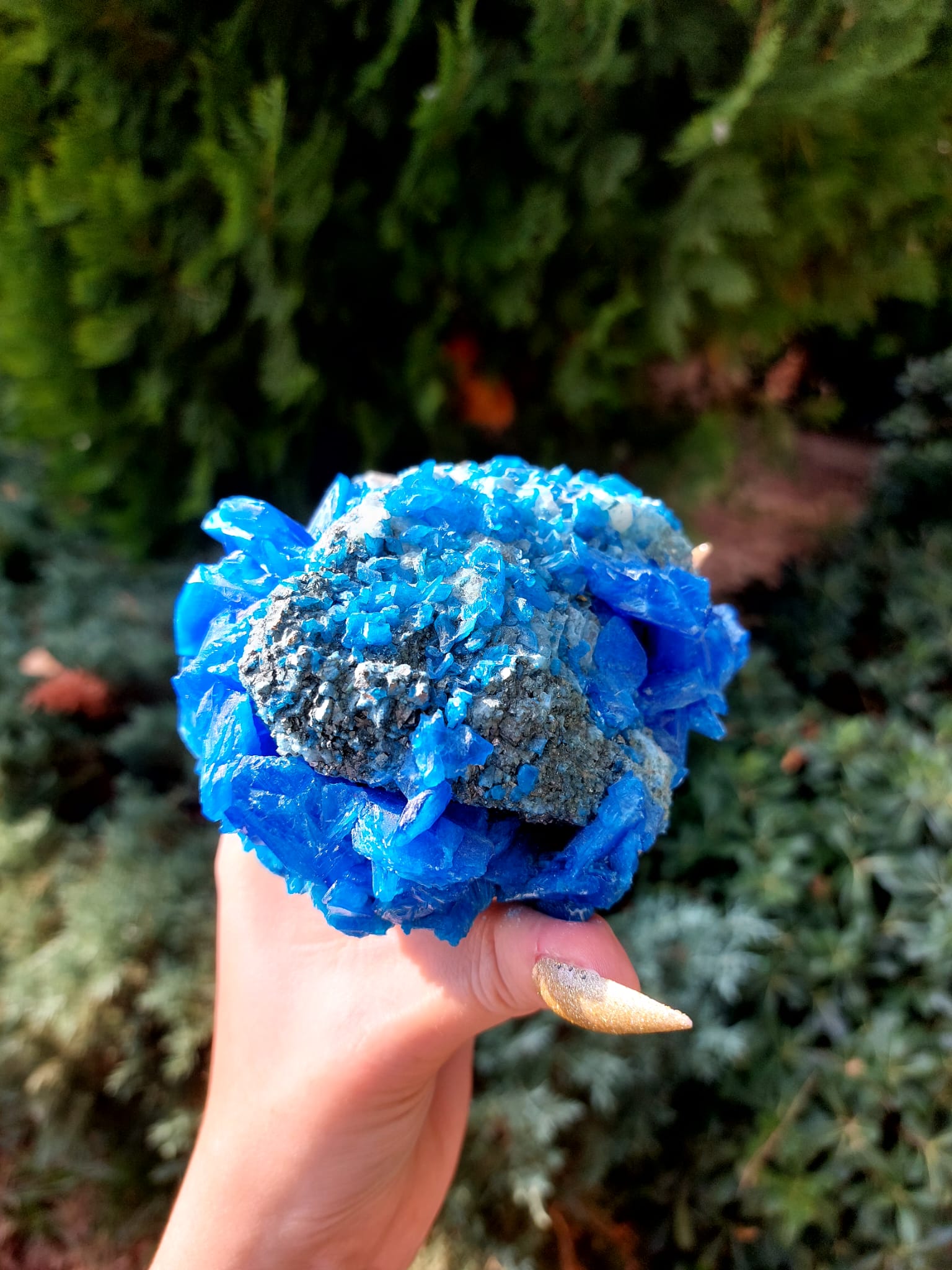 Mavi Kalsit (Bakır Sülfat) Koleksiyonluk Kaya