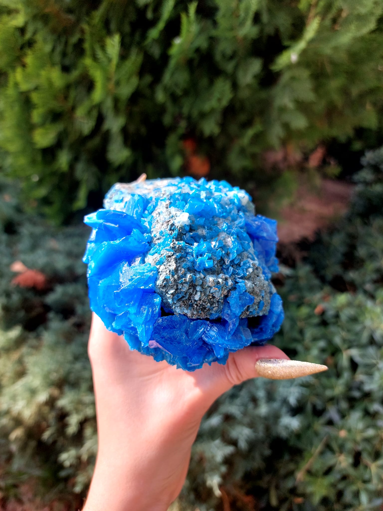 Mavi Kalsit (Bakır Sülfat) Koleksiyonluk Kaya