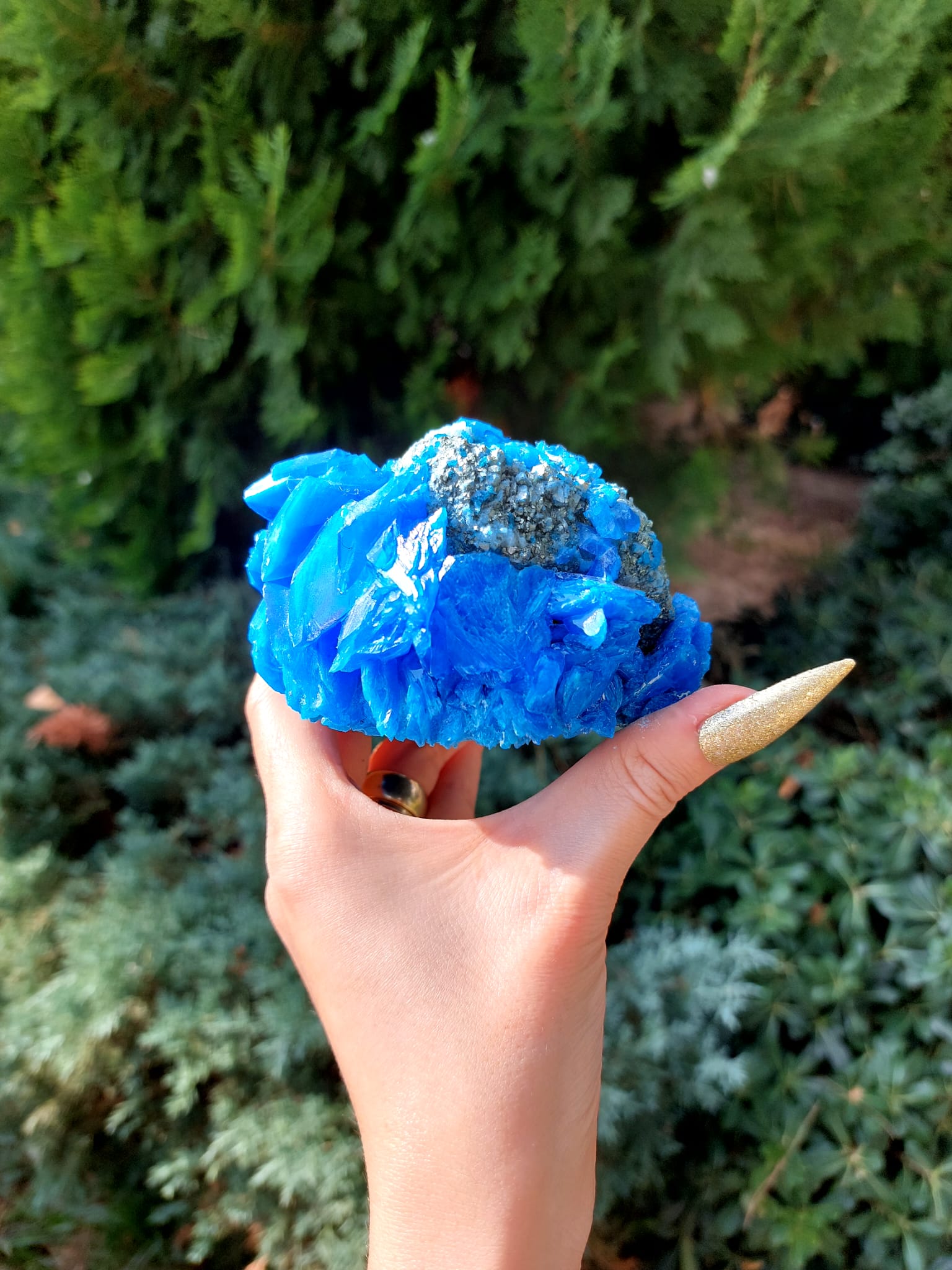 Mavi Kalsit (Bakır Sülfat) Koleksiyonluk Kaya