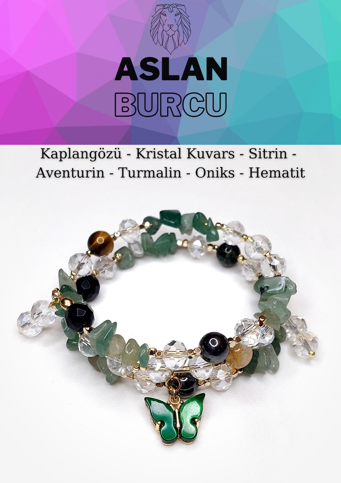 Aslan Burcu Kadın Bileklik