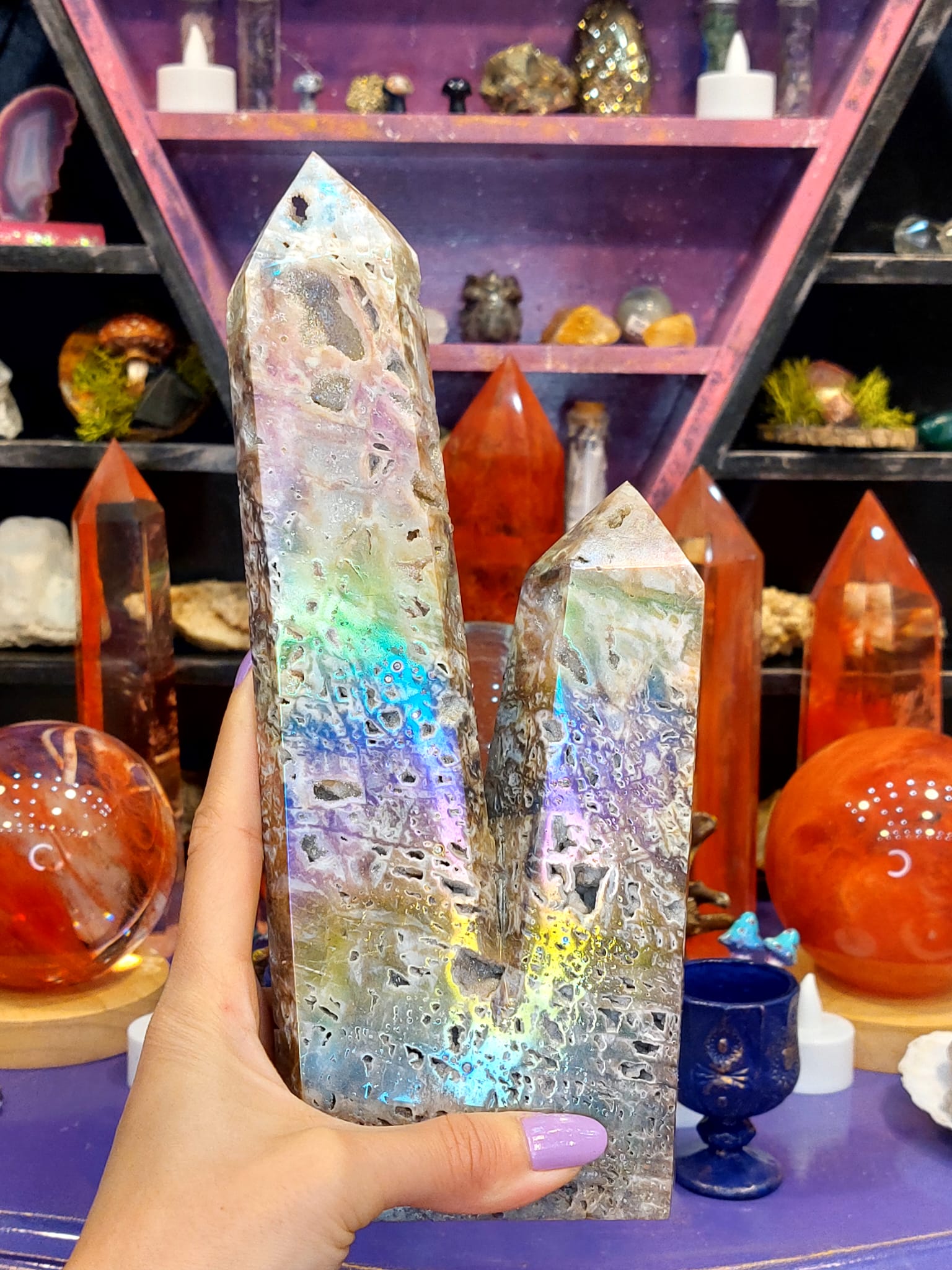 Druze Kalsedon Aura Termal Kuvars