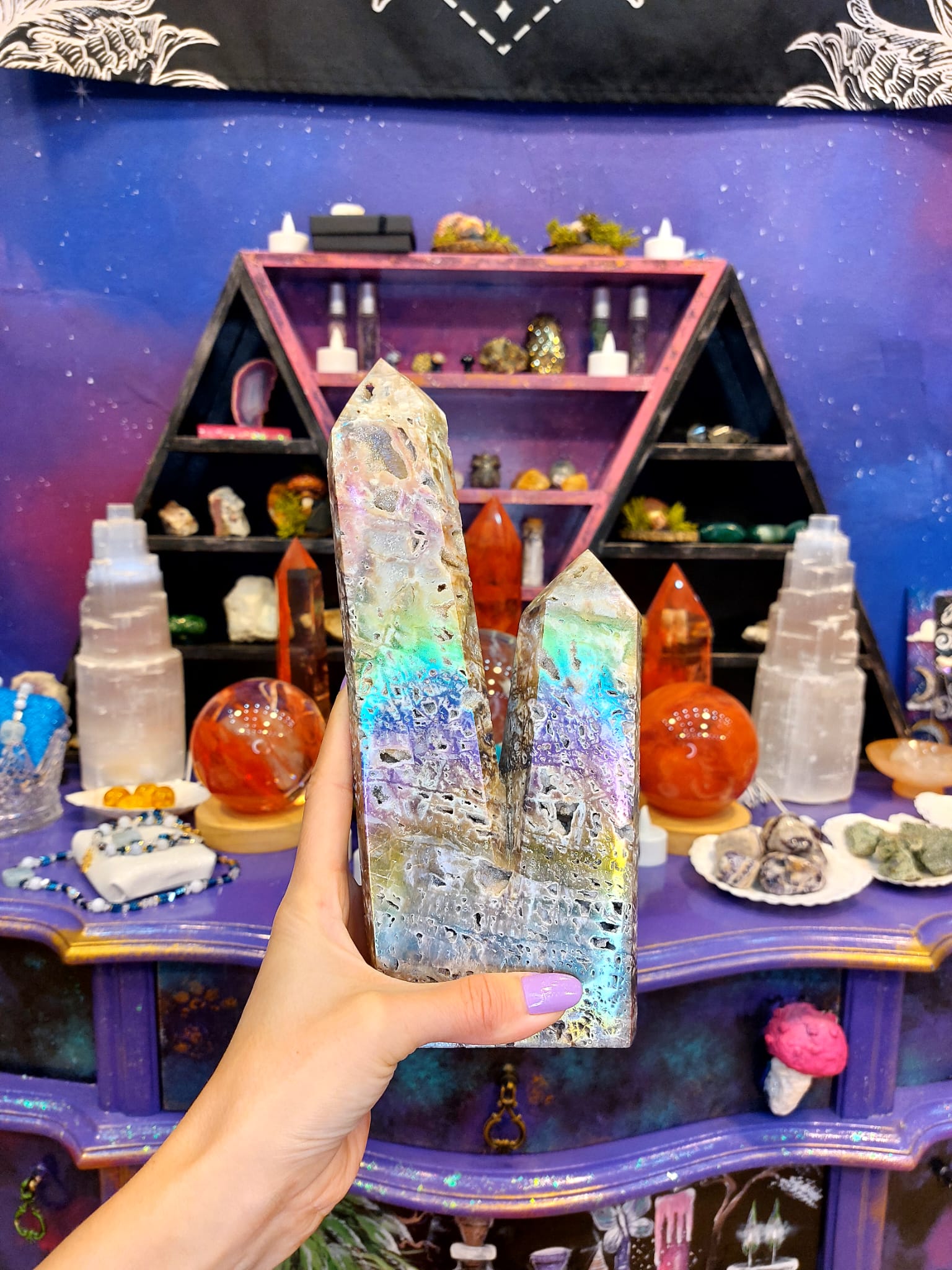 Druze Kalsedon Aura Termal Kuvars