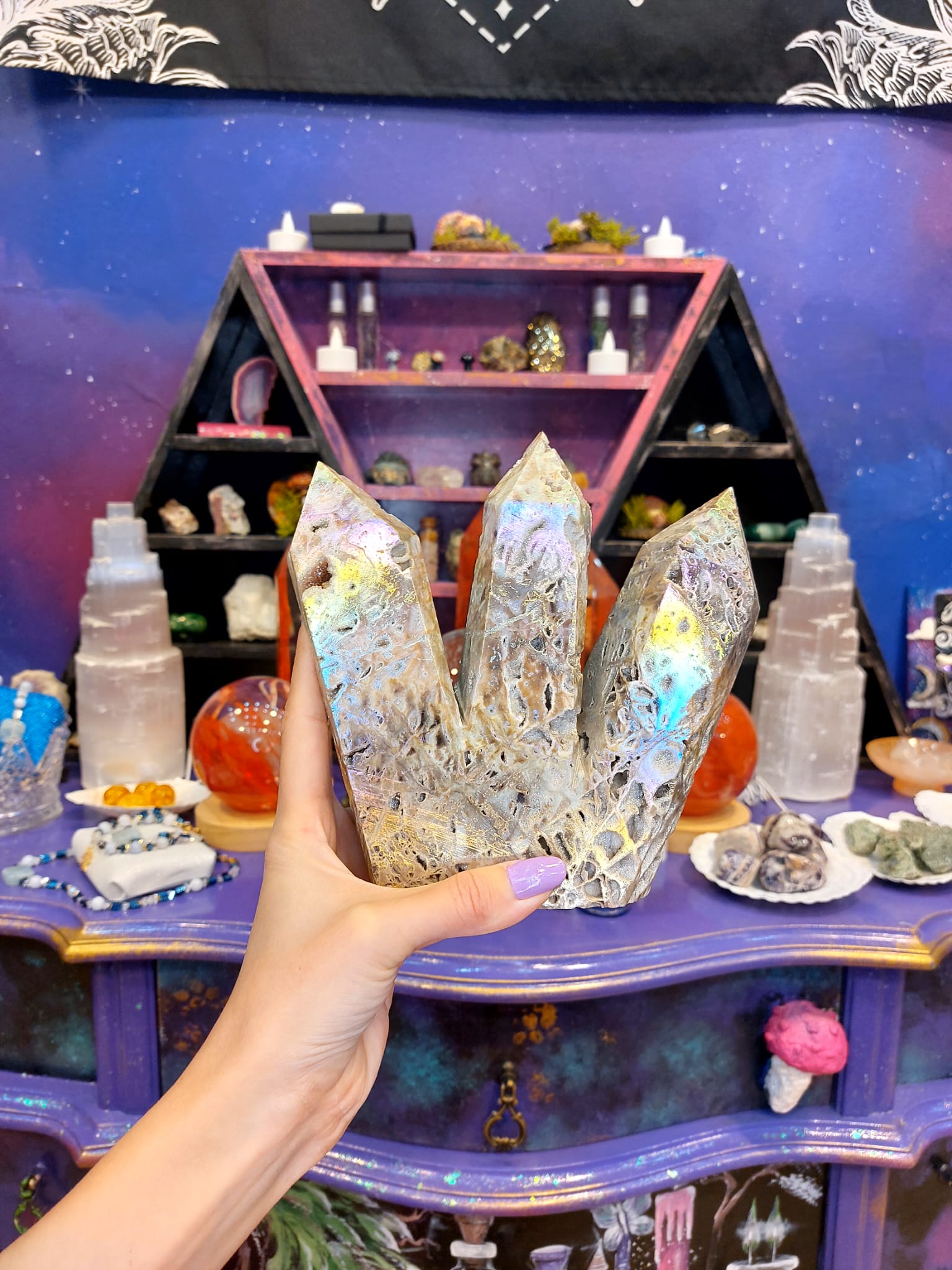 Druze Kalsedon Aura Termal Kuvars