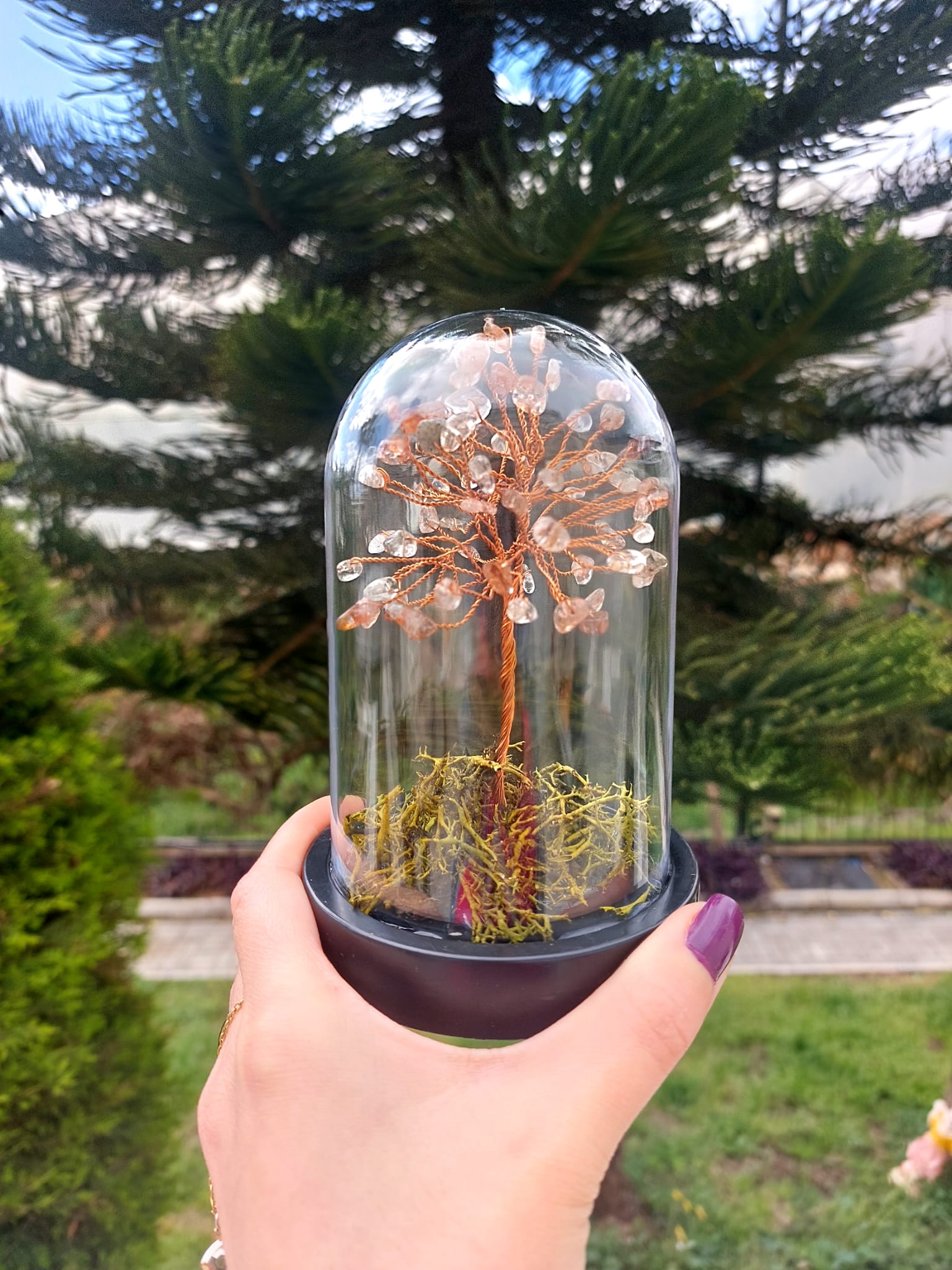 Dragon Kuvars Fanus Hayat Ağacı 13cm