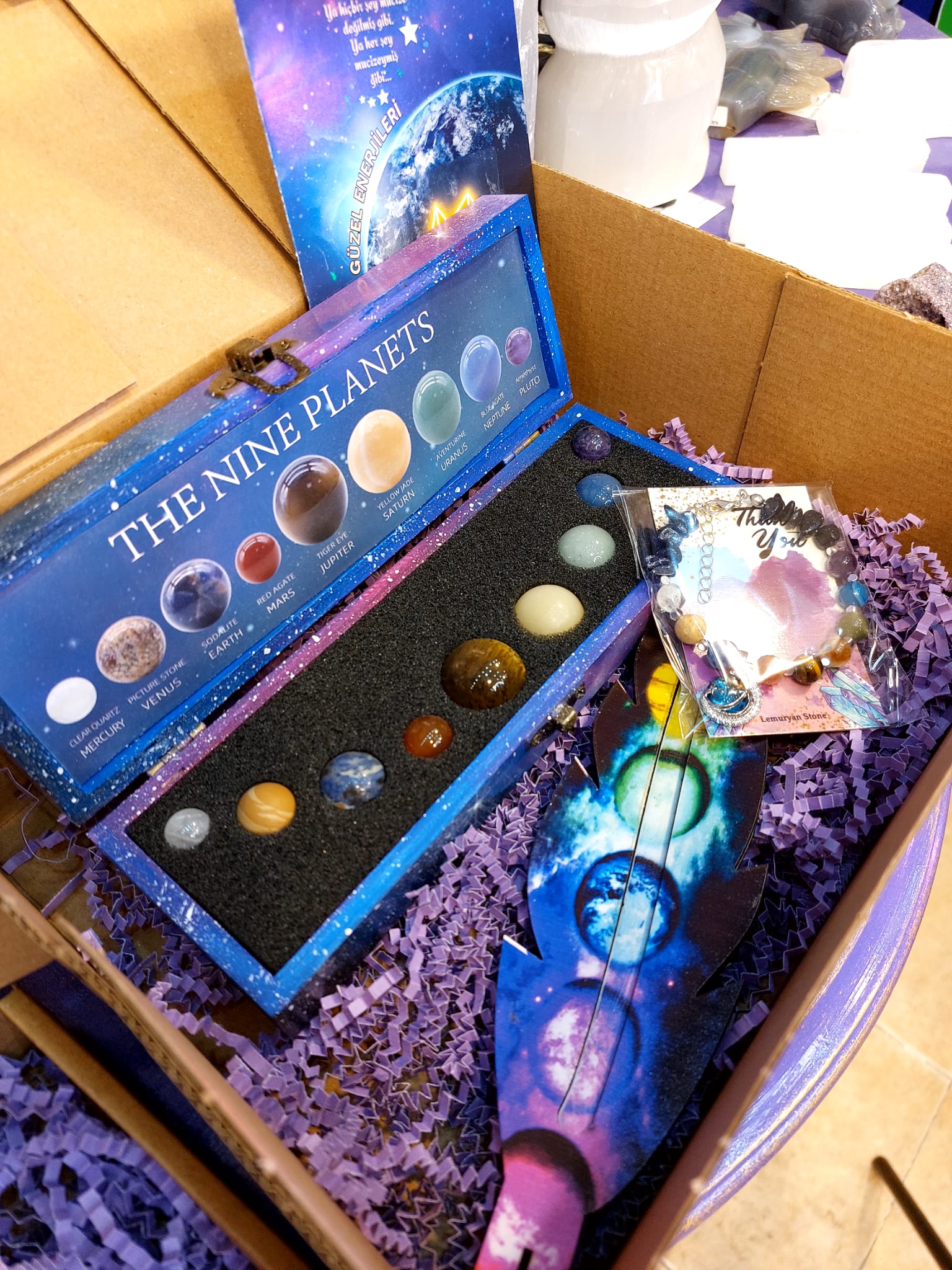 Gezegen Temalı Doğal Taş Hediye Seti