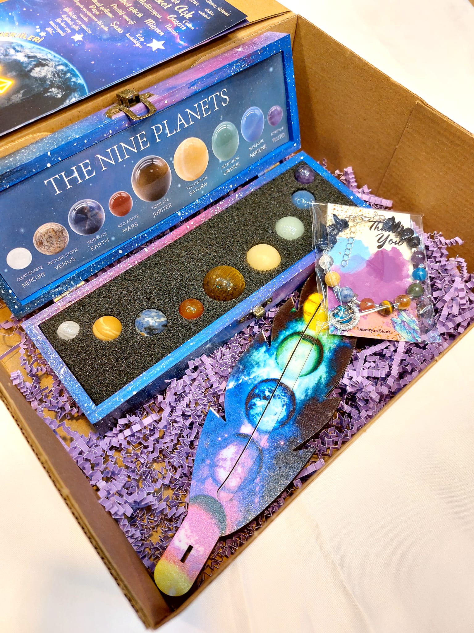 Gezegen Temalı Doğal Taş Hediye Seti