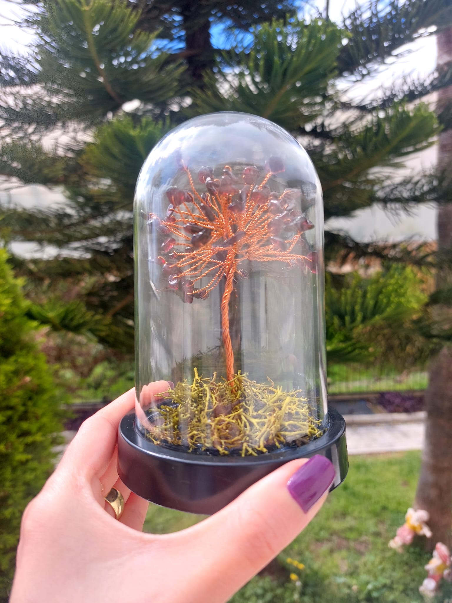 Granat Lal Fanus Hayat Ağacı 13cm