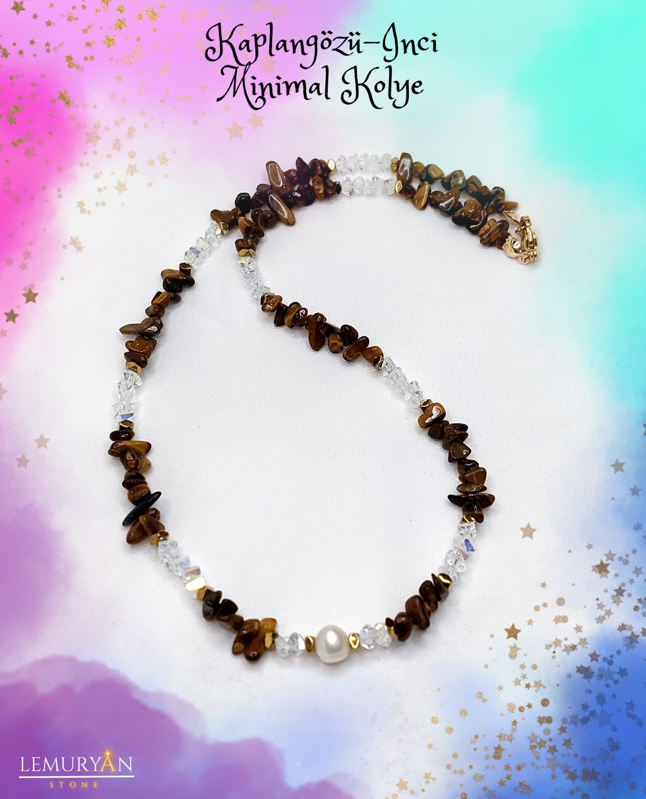 Kaplangözü & İnci Kadın Tasarım Doğaltaş Kolye 