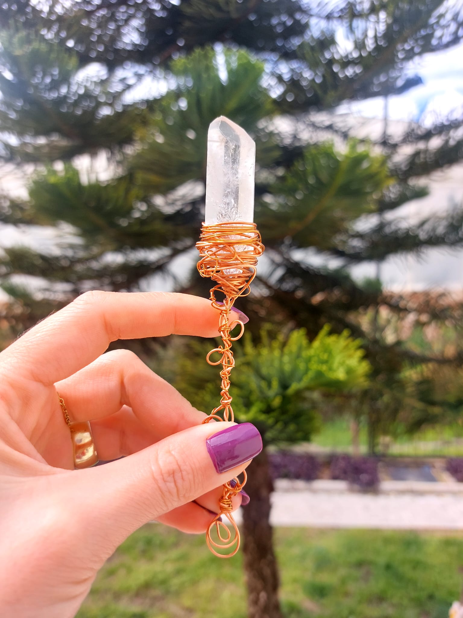 Kristal Kuvars Bakır Enerji Değneği