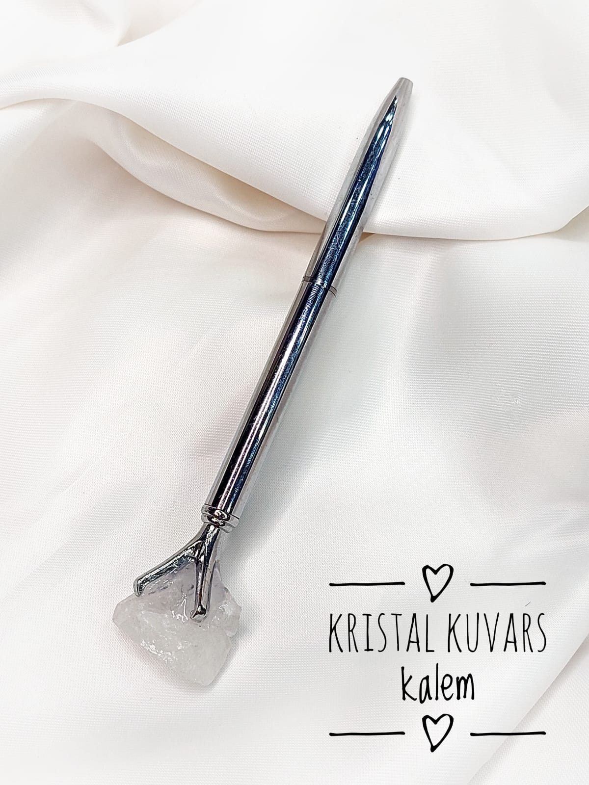 Kristal Kuvars Sade Doğaltaş Kalem