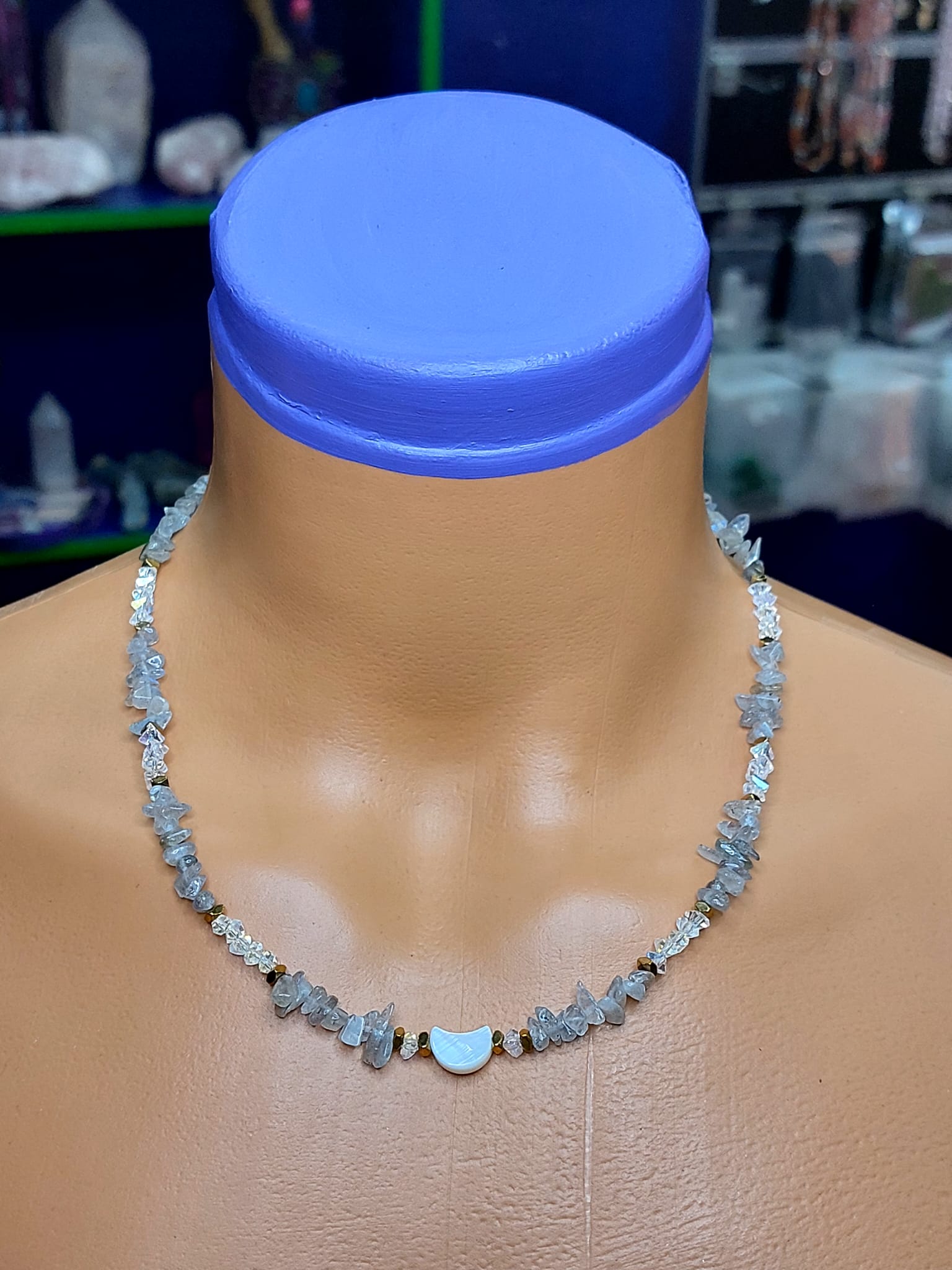 Labradorit Kadın Tasarım Minimal Kolye 