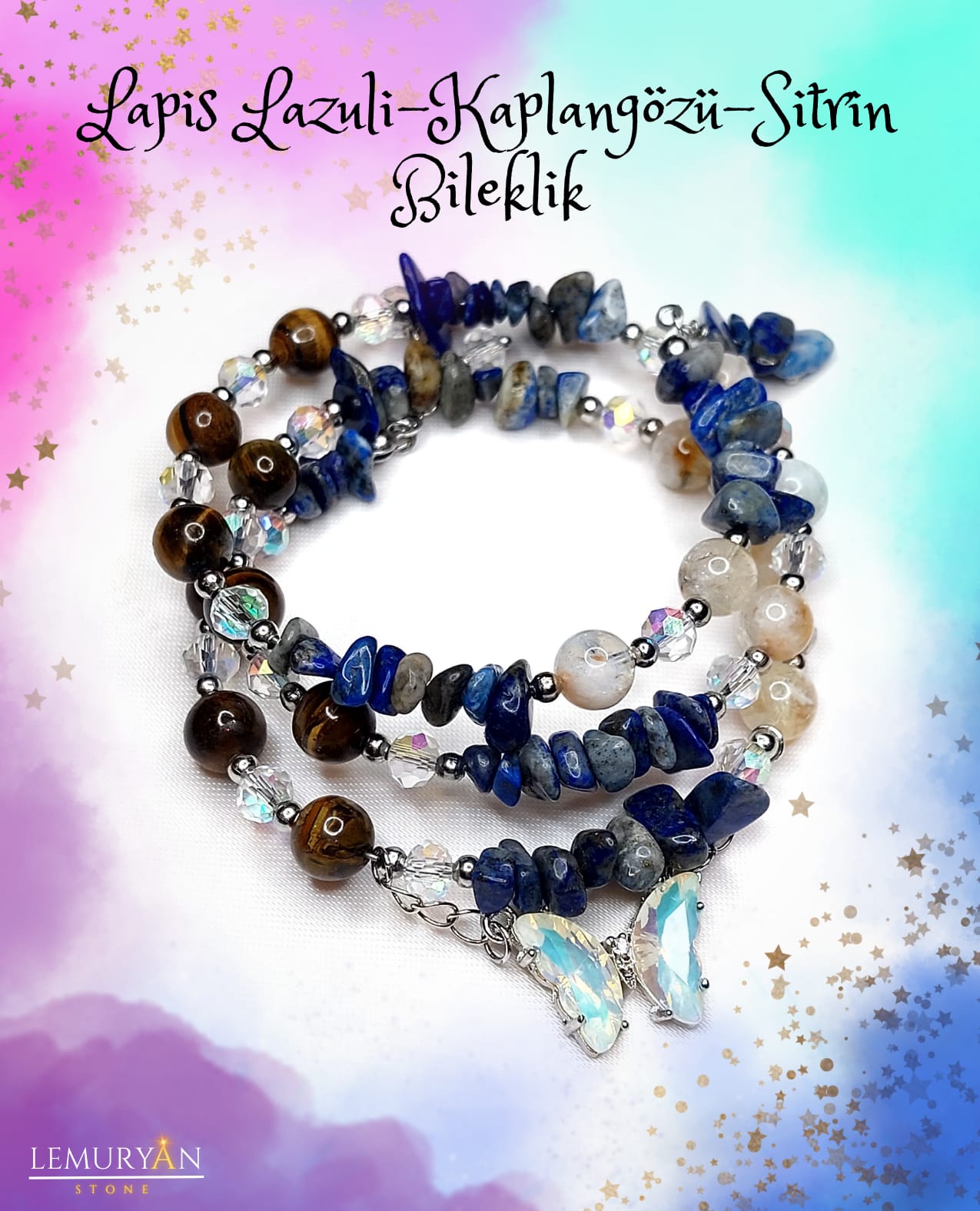 Lapis Lazuli - Sitrin - Kaplangözü Bileklik