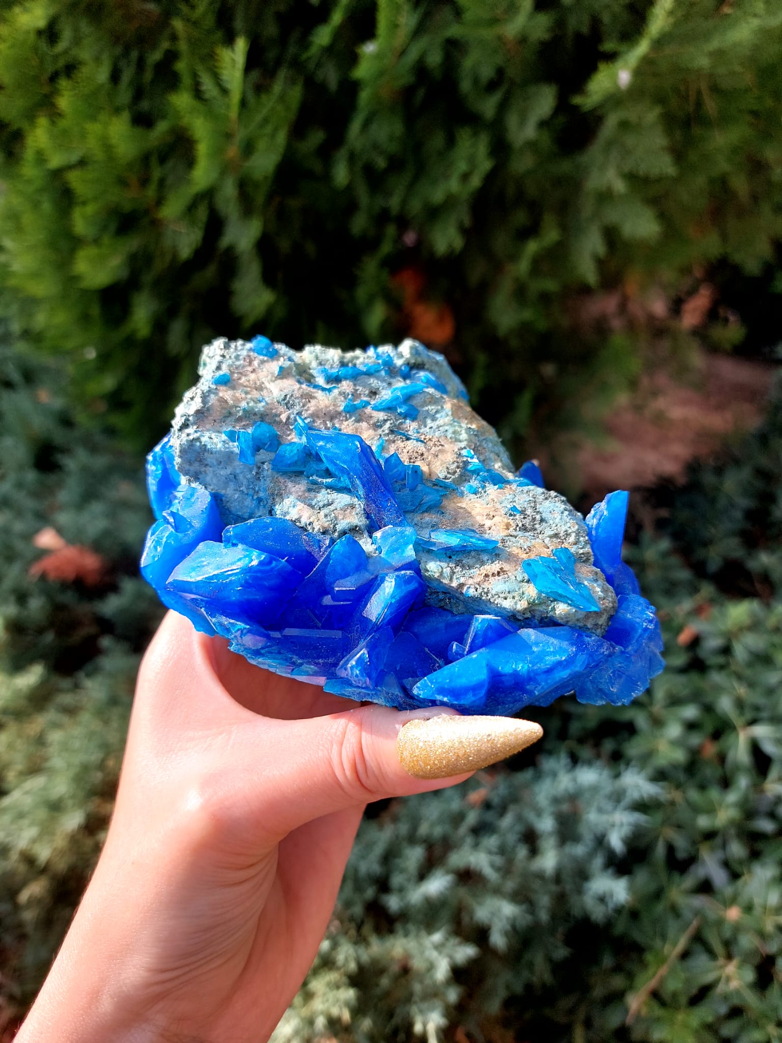 Mavi Kalsit (Bakır Sülfat) Koleksiyonluk Kaya