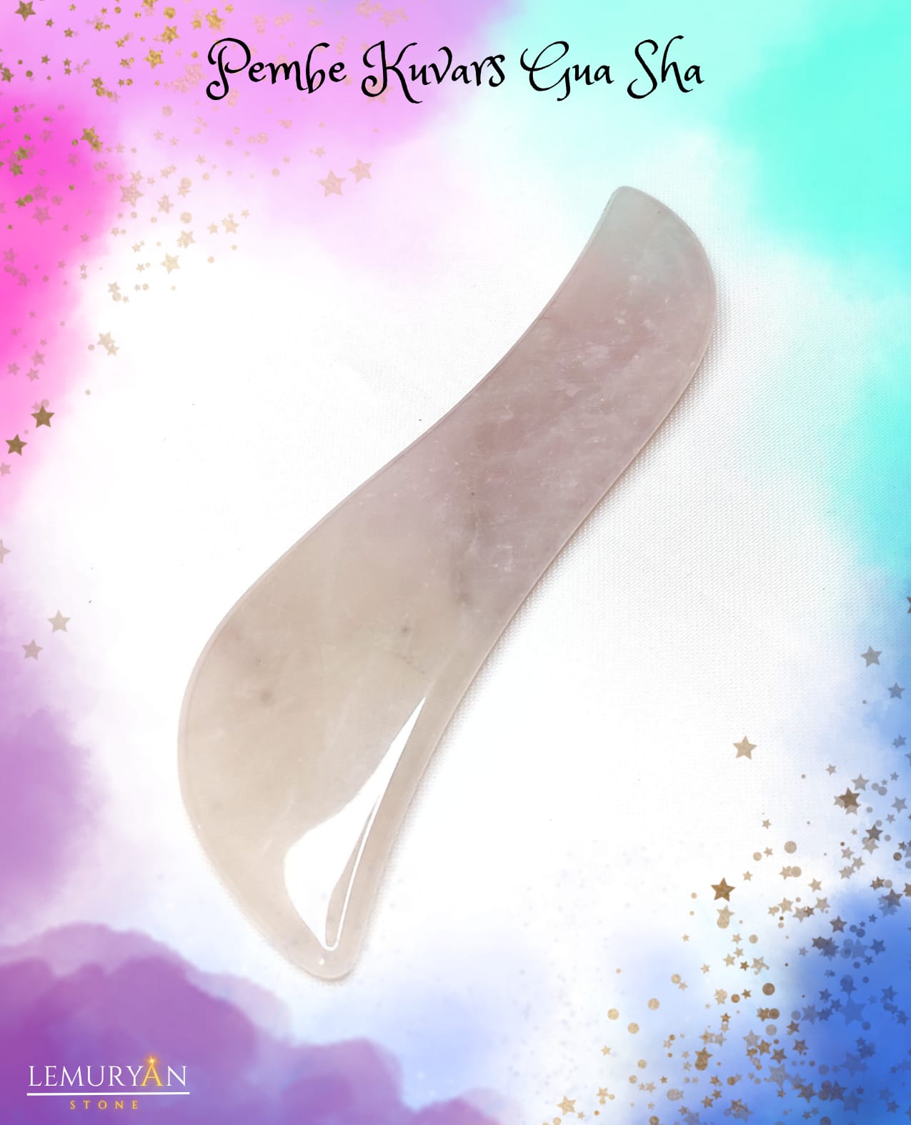 Pembe Kuvars Hançer Gua Sha