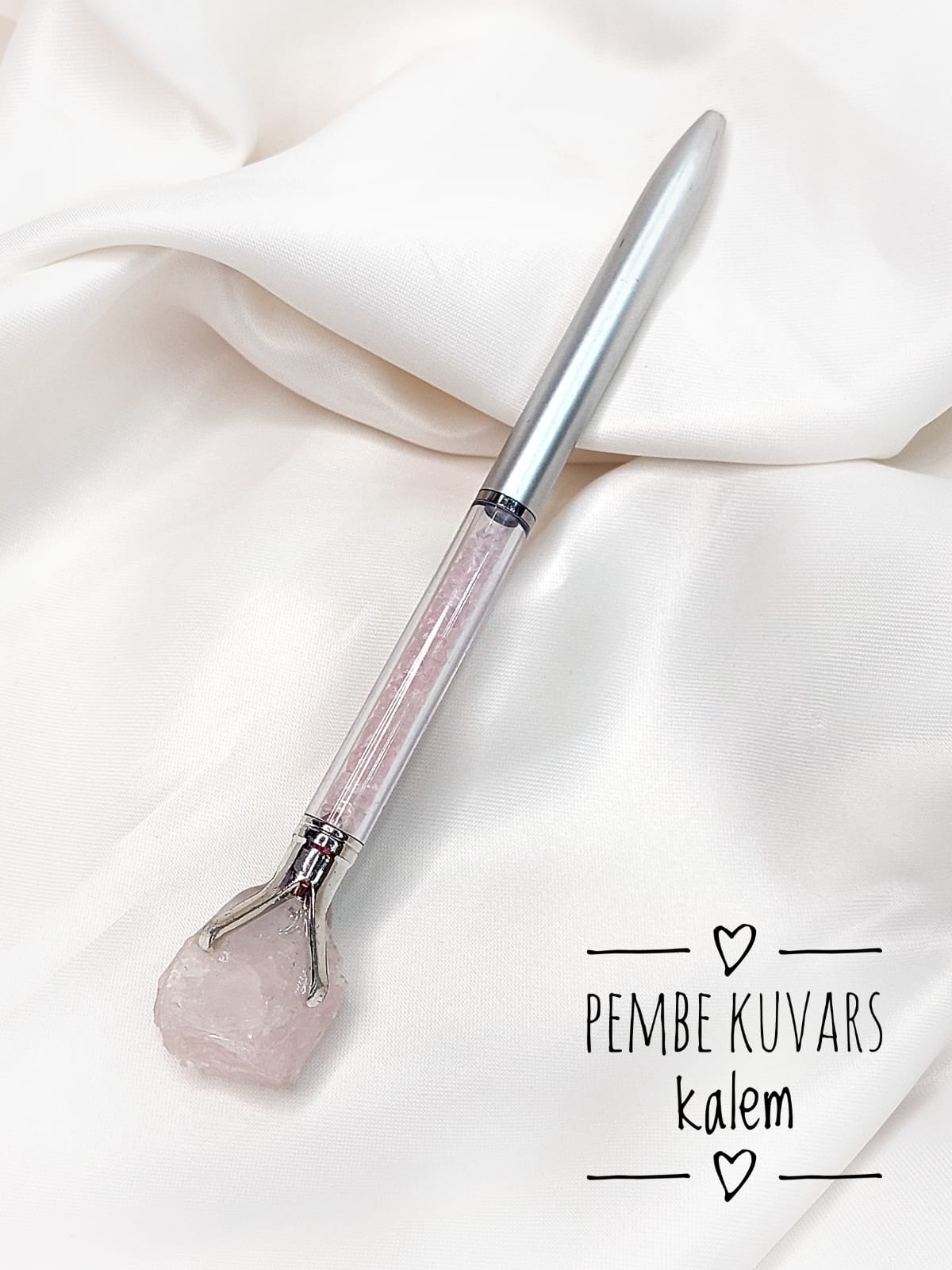 Pembe Kuvars Doğaltaş Kalem