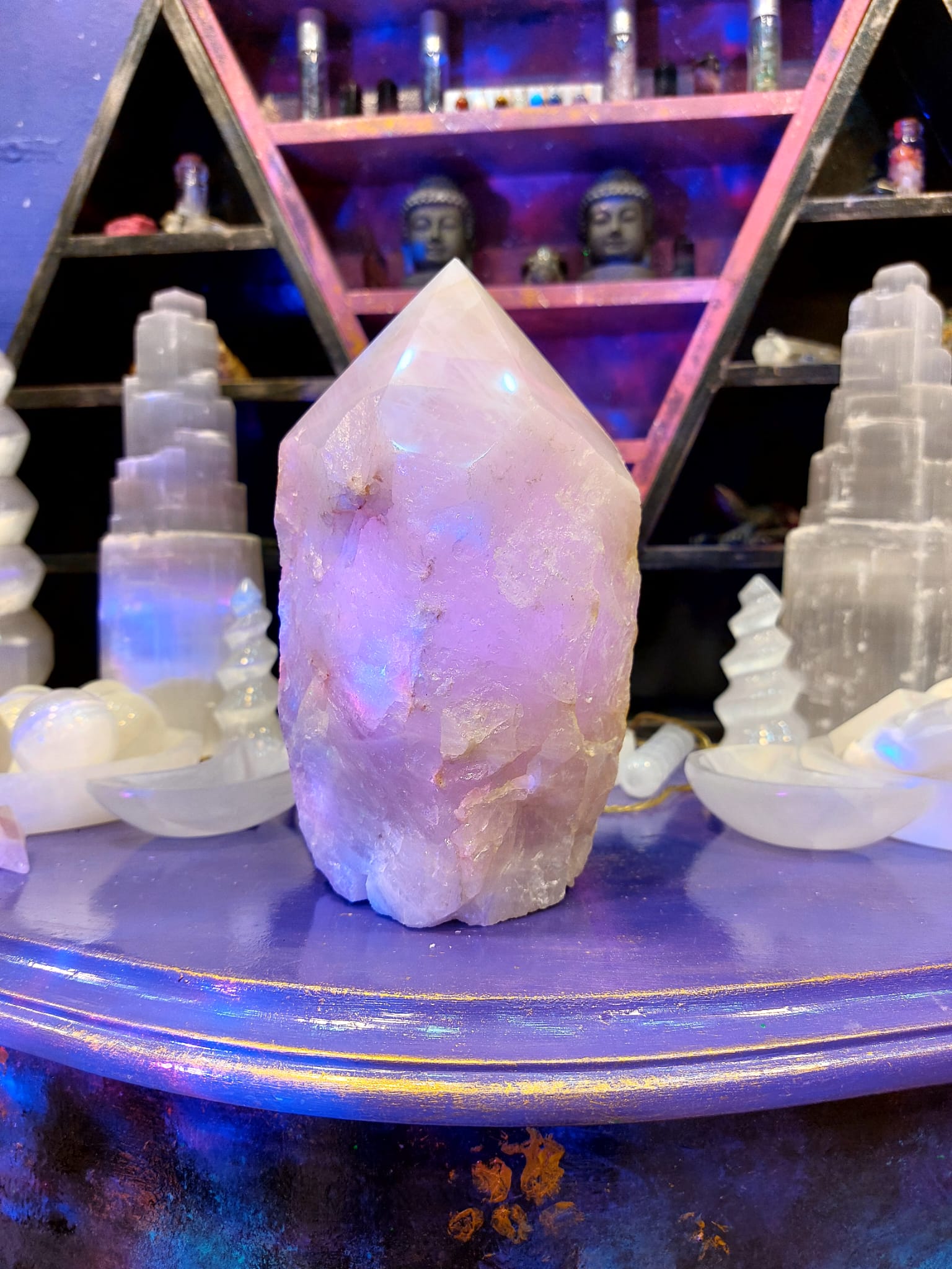 Pembe Kuvars Enerji Lambası