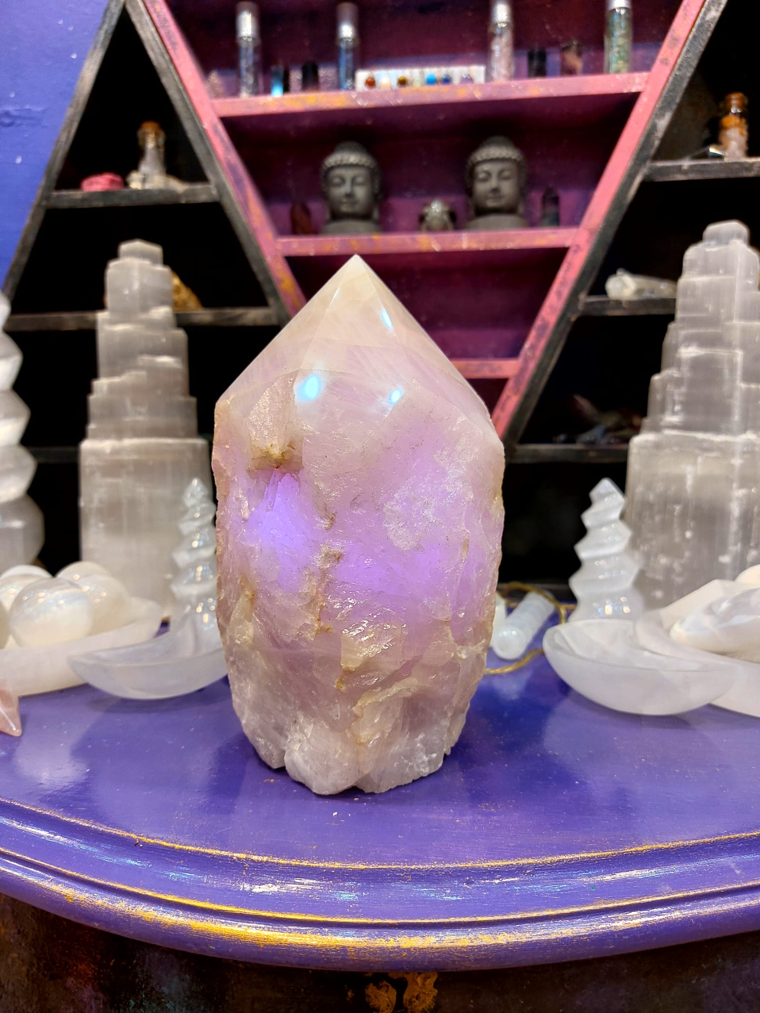 Pembe Kuvars Enerji Lambası