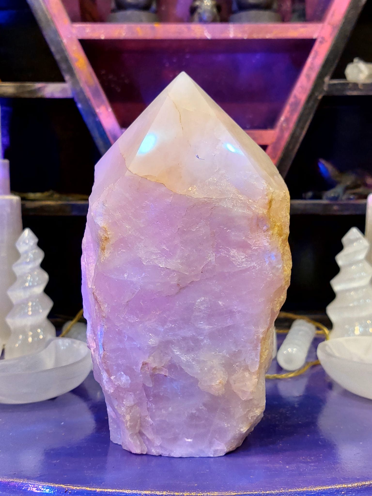 Pembe Kuvars Enerji Lambası