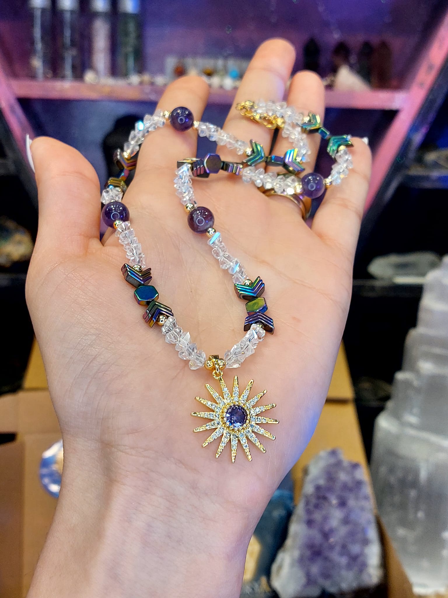 Ametist & Rainbow Hematit Özel Premium Hediye Seti