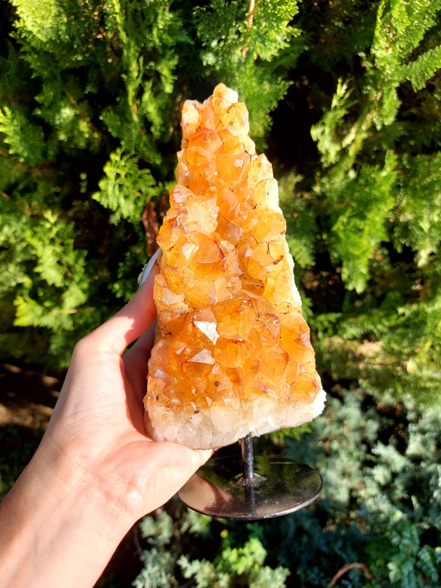 Sitrin Metal Standlı Koleksiyonluk Kaya