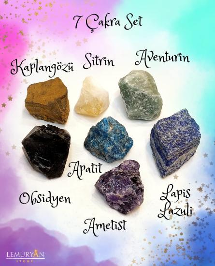 7 Çakra Doğaltaş Kristal Seti