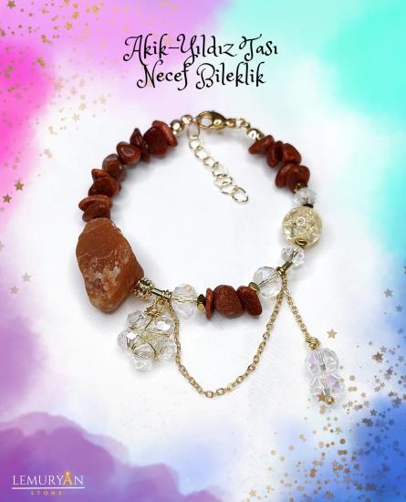 Akik - Yıldız Taşı (AltınTaş) - Necef Kadın Tasarım Bileklik