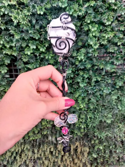 Dark Black Moon Stone (Aytaşı) Wand
