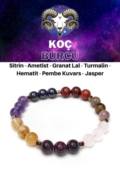 Koç Burcu Elastik Misinalı Unisex Bileklik 