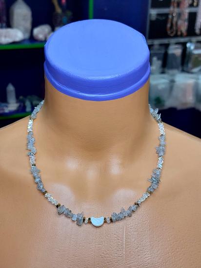 Labradorit Kadın Tasarım Minimal Kolye 