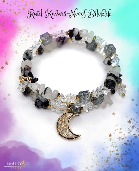 Rutil Kuvars & Necef Kadın Tasarım Helezon Bileklik