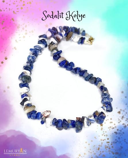 Sodalit Kırıktaş Kadın Tasarım Doğaltaş Kolye
