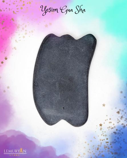 Siyah Yeşim Taşı Gua Sha Masaj Taşı