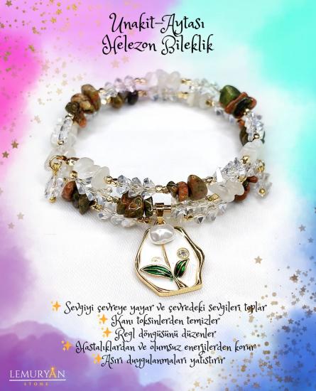 Unakıt & Aytaşı Kadın Tasarım Helezon Tel Doğaltaş Bileklik