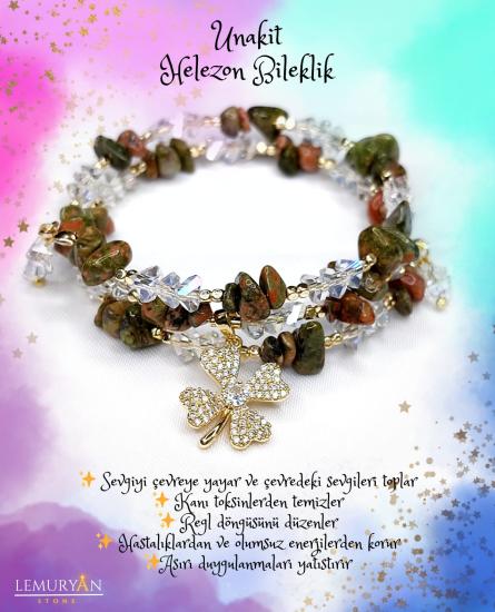 Unakıt Kadın Tasarım Helezon Tel Doğaltaş Bileklik