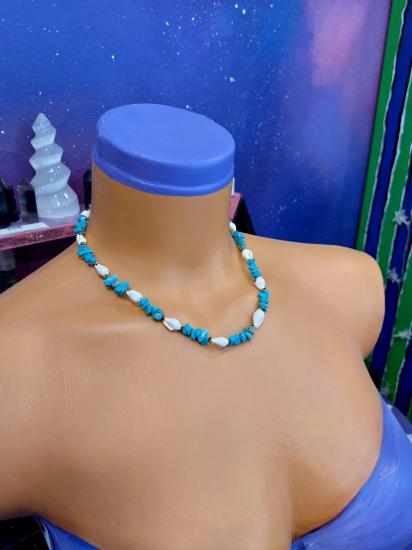 Turkuaz Kadın Tasarım Doğaltaş Kolye