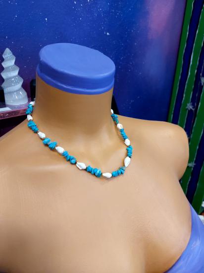 Turkuaz Kadın Tasarım Doğaltaş Kolye