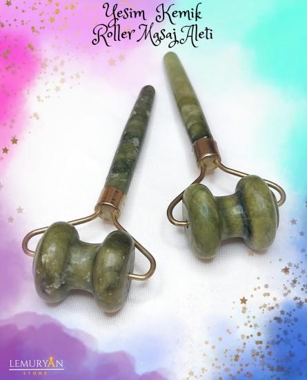 Yeşim Taşı Kemik  Roller Yüz Masaj Aleti