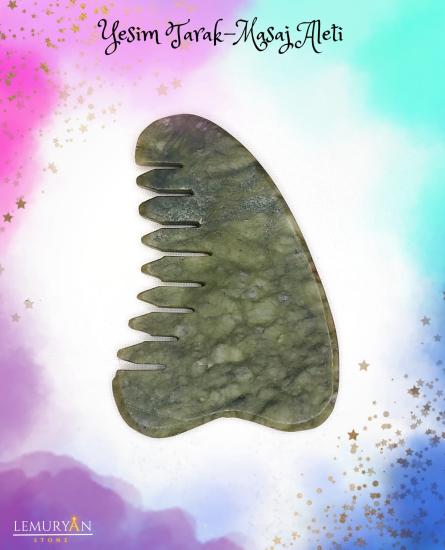 Yeşim Taraklı Gua Sha Masaj Taşı