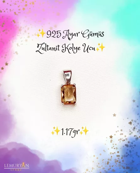 925 Ayar Gümüş Zultanit Kolye Ucu