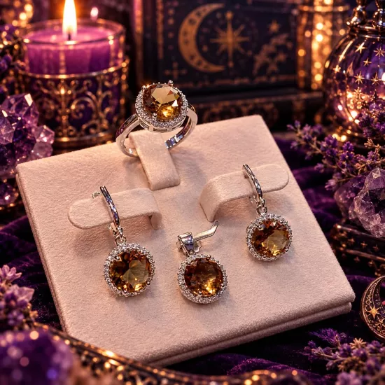 Zultanit Royal Collection Yüzük - Küpe - Kolye Set