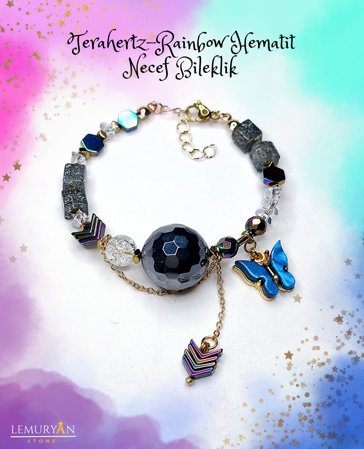 Terahertz- Rainbow Hematit - Necef Kadın Tasarım Doğaltaş Bileklik