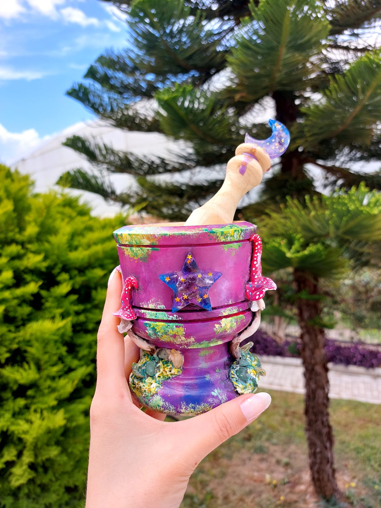 Doğaltaş Mistik Havan & Mini Enerji Değneği