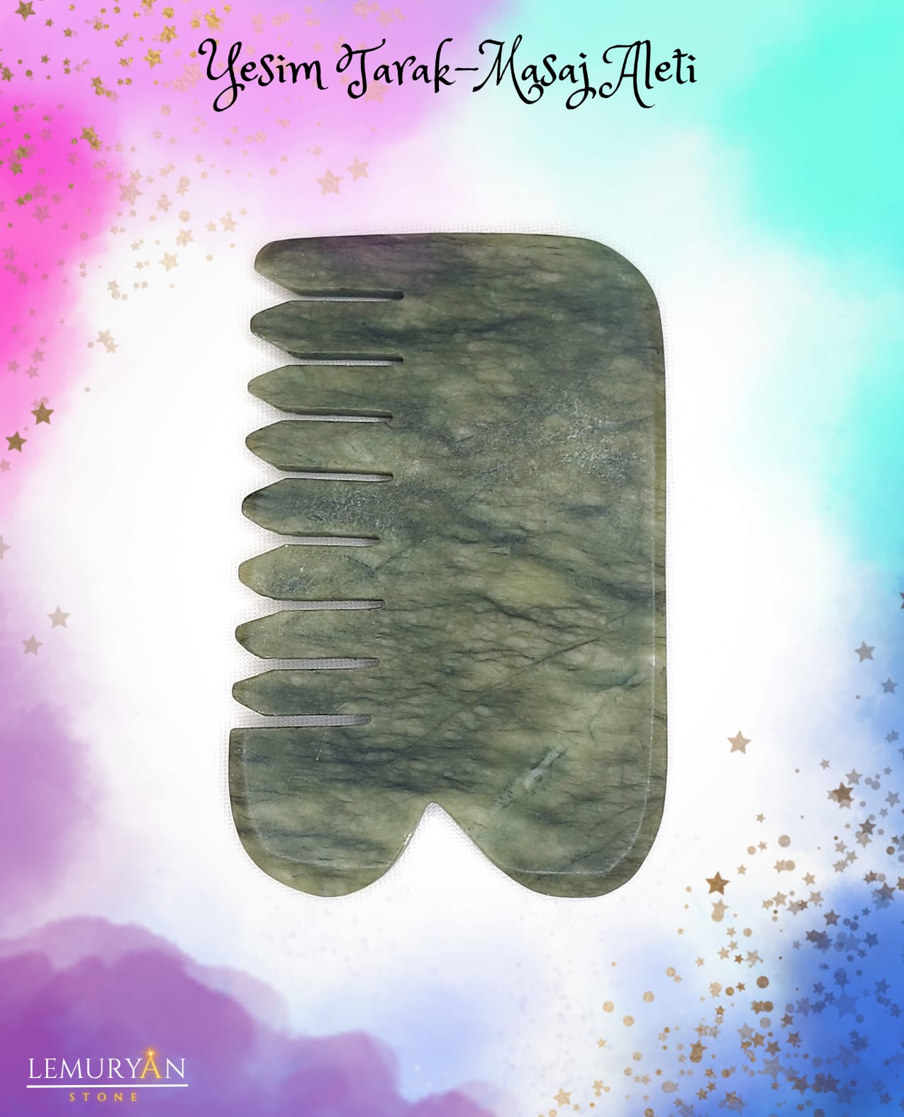 Yeşim Gua Sha Tarak Masaj Taşı